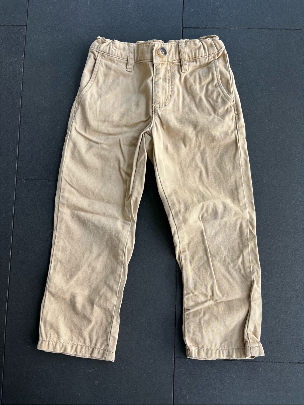 Hope & Henry organic cotton stretch khaki chinos, 3T
